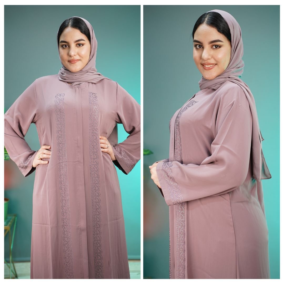 عباية إماراتية بالفولار – top crêpe مستورد بجودة عالية